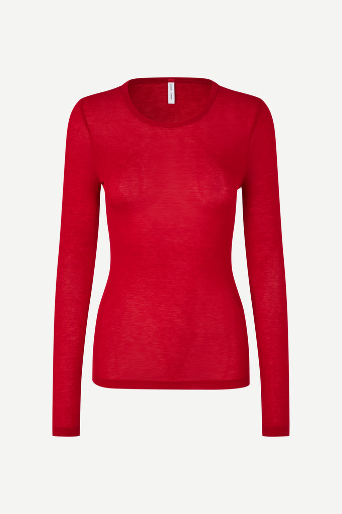 SAMSØE SAMSØE Sadou long sleeved t-shirt - Haute Red