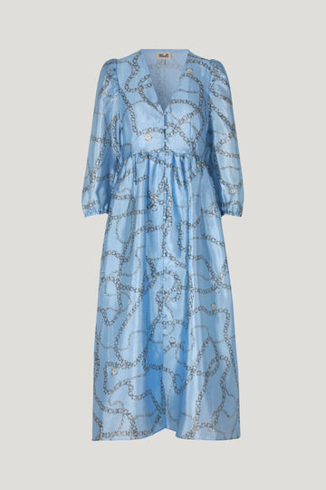 BAUM UND PFERDGARTEN Asana Dress - Blue Chain