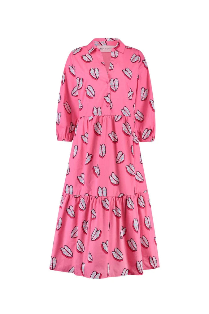 POM Amsterdam Leaf It Pink Dress