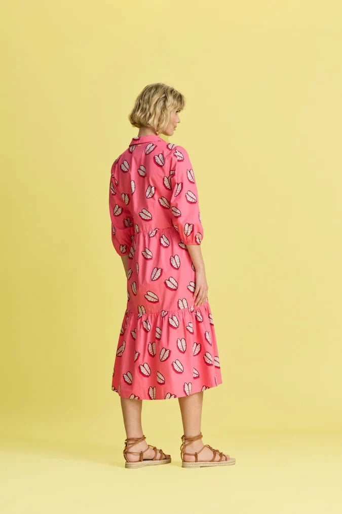 POM Amsterdam Leaf It Pink Dress